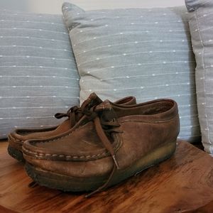 Clarks Wallaby Original Brown Leather SZ 7.5